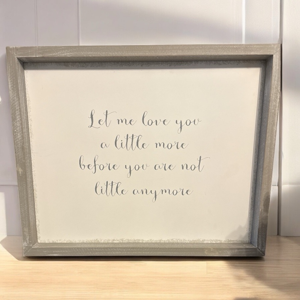 Gray Framed Inspirational Quote Art
